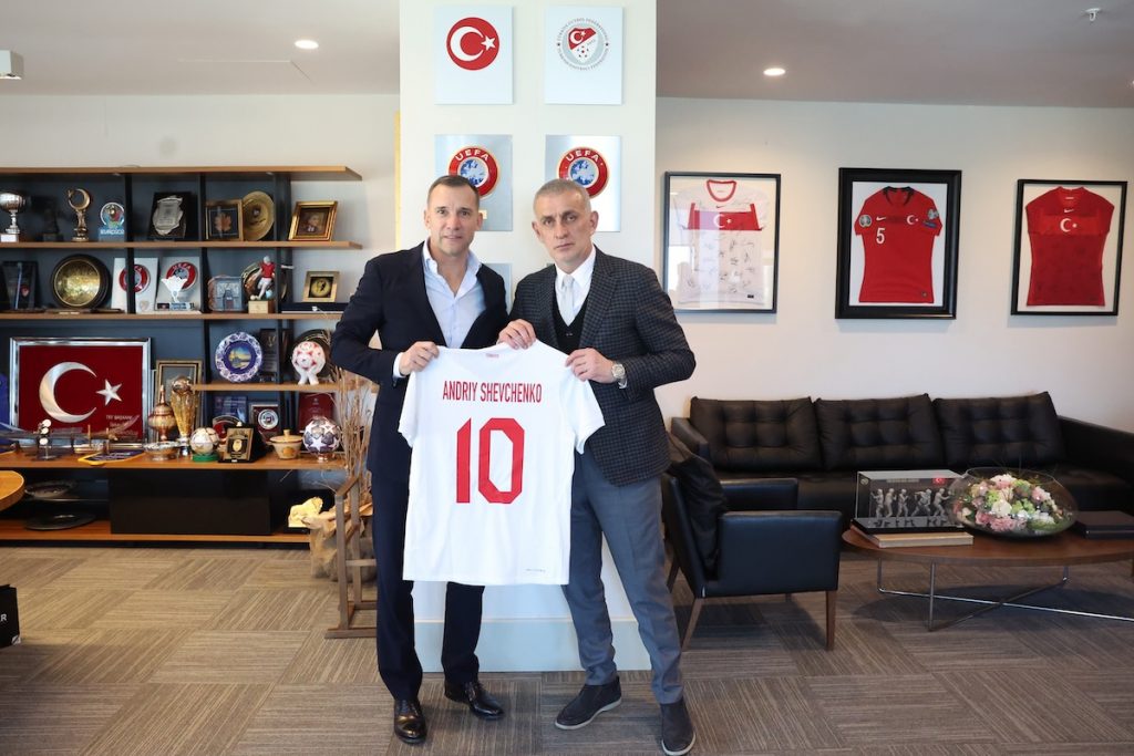 Ukraines Verbandschef Shevchenko zu Besuch bei TFF-Präsident Haciosmanoglu