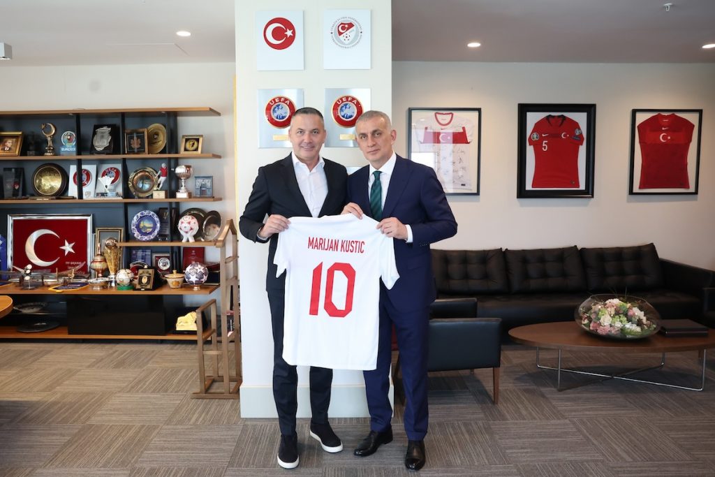 TFF-Präsident Haciosmanoglu empfing kroatischen Verbandschef Marijan Kustic