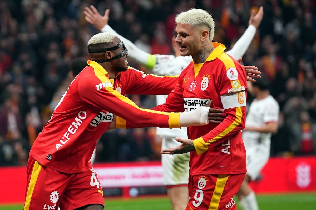 Galatasaray-Stürmerduo Victor Osimhen und Mauro Icardi